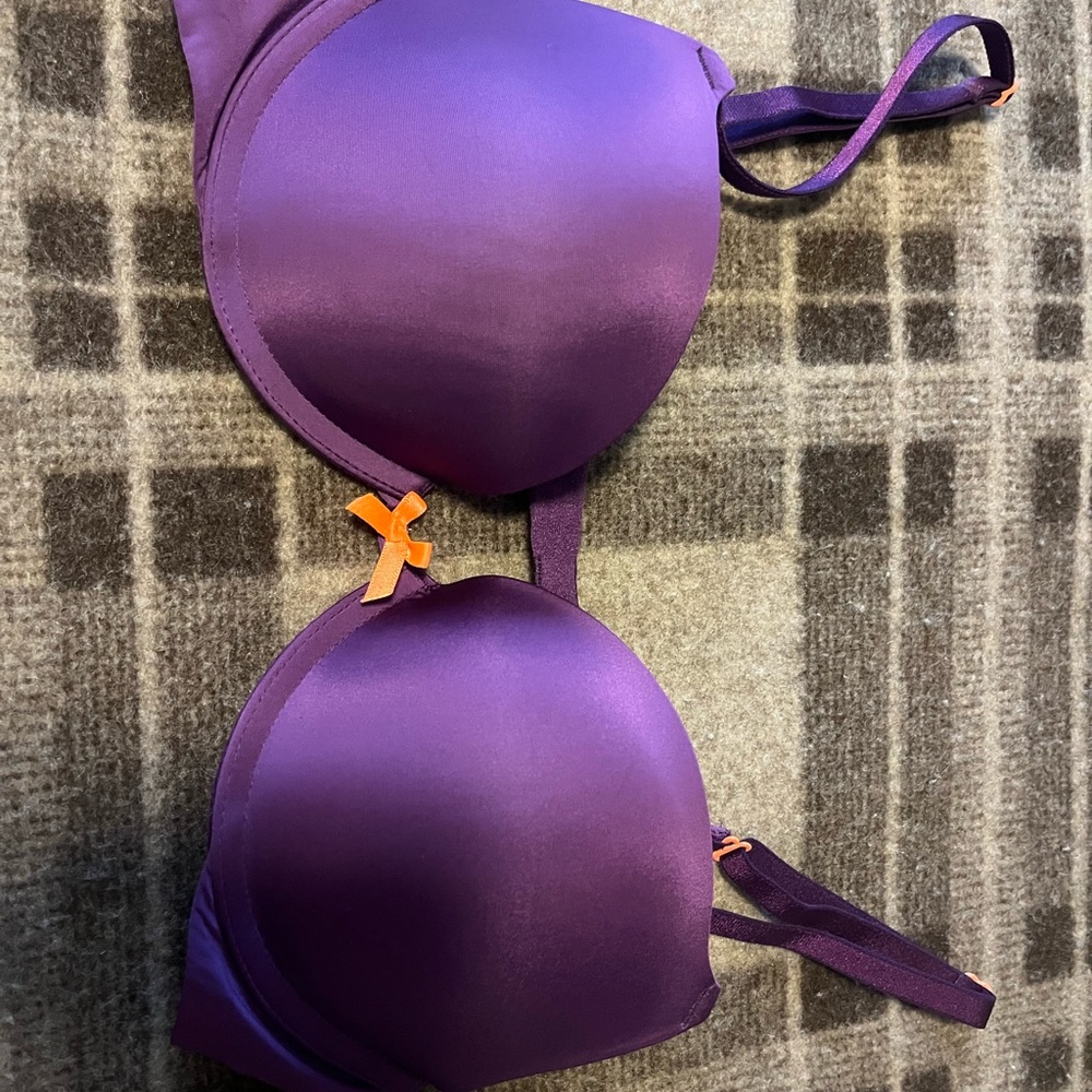 Victoria's Secret Purple Bra with Orange Details 34C